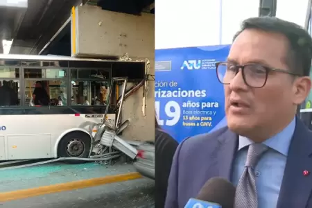 Presidente de la ATU descart� falla humana y mec�nica en accidente de bus de Met