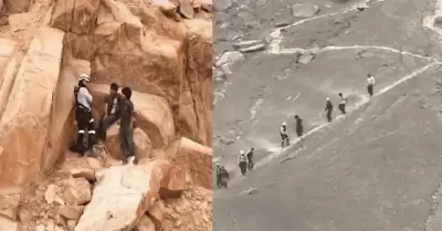 Rescatan a cuatro j�venes que estaban desaparecidos en el cerro Chiputur