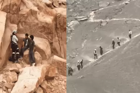 Rescatan a cuatro j�venes que estaban desaparecidos en el cerro Chiputur