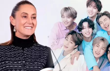 Sheinbaum pide m�s conciertos de BTS en M�xico.