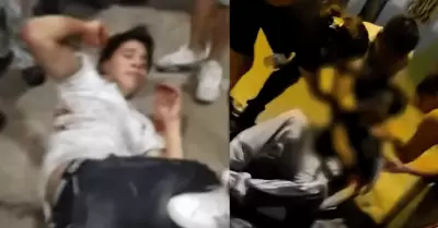 Vecinos golpean a delincuente que apu�al� a joven por resistirse a asalto