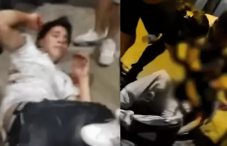 Vecinos golpean a delincuente que apu�al� a joven por resistirse a asalto