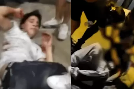 Vecinos golpean a delincuente que apu�al� a joven por resistirse a asalto