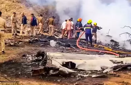 Accidente a�reo en la India.