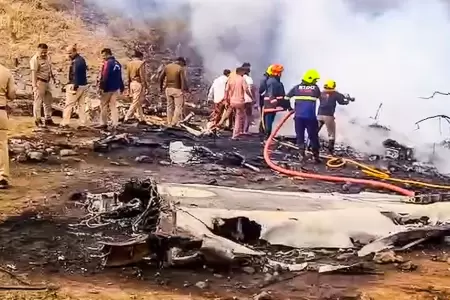 Accidente a�reo en la India.