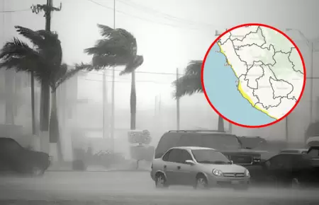 26 provincias de la Costa en alerta por vientos moderados