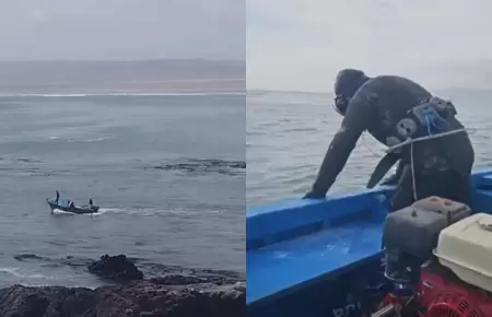 B�squeda de uno de los desaparecidos en mar de Arequipa continu�.