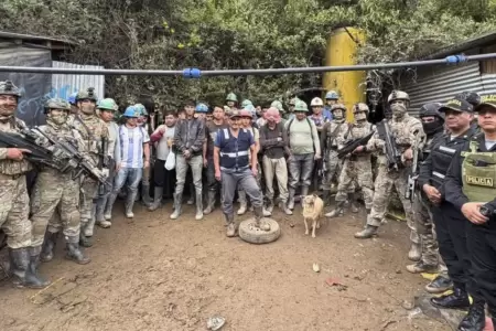 CUPAZ logr� rescatar a 29 mineros secuestrados en mina Sanone.
