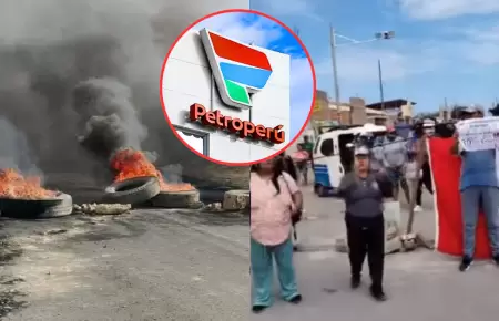 Protestas contra privatizaci�n de Petroper� producen bloqueo en carretera en Tal