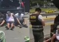 San Isidro: Polic�a Nacional captur� a tres presuntos ladrones de autopartes en plena V�a Expresa