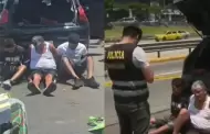 San Isidro: Polic�a Nacional captur� a tres presuntos ladrones de autopartes en plena V�a Expresa