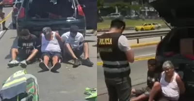Capturan a tres presuntos ladrones de autopartes en la V�a Expresa.