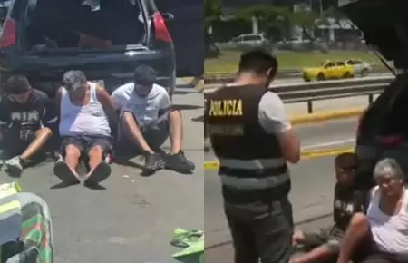 Capturan a tres presuntos ladrones de autopartes en la V�a Expresa.