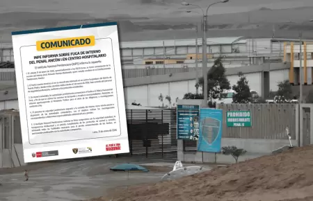 Interno de penal Anc�n I fuga de hospital de Puente Piedra