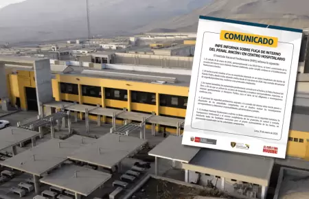 Interno de penal Anc�n I fuga de hospital de Puente Piedra