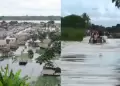 Lluvias provocan desborde del R�o Mayo: Carretera y viviendas inundadas en Moyobamba