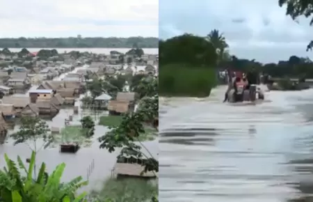 �Alerta en Moyobamba! Viviendas inundadas tras desborde del R�o Mayo.