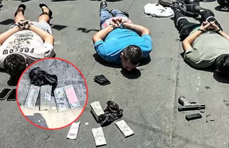 Polic�as del grupo Terna capturan a tres delincuentes y recuperan m�s de 70 mil