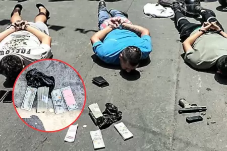 Polic�as del grupo Terna capturan a tres delincuentes y recuperan m�s de 70 mil