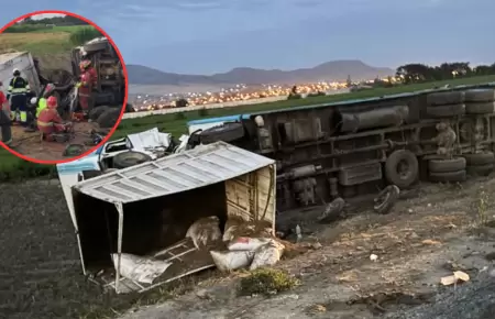 Fatal choque de un trailer con camioneta deja dos fallecidos en Chimbote.