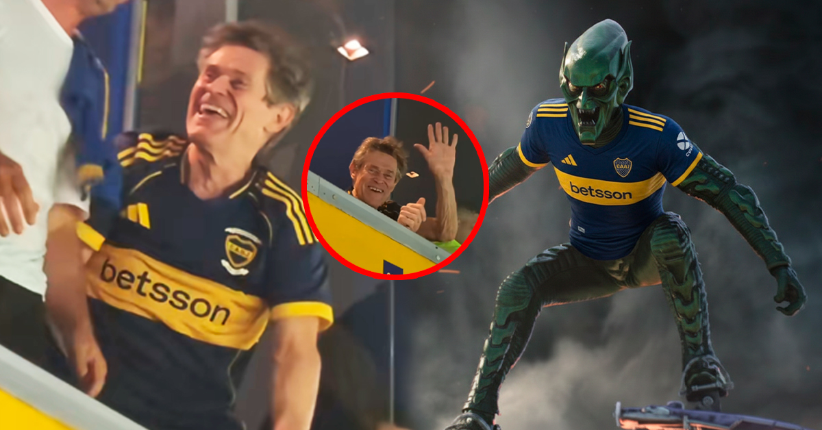 El 'Duende Verde' sorprende en la Bombonera: Willem Dafoe aparece alentando a Boca Juniors