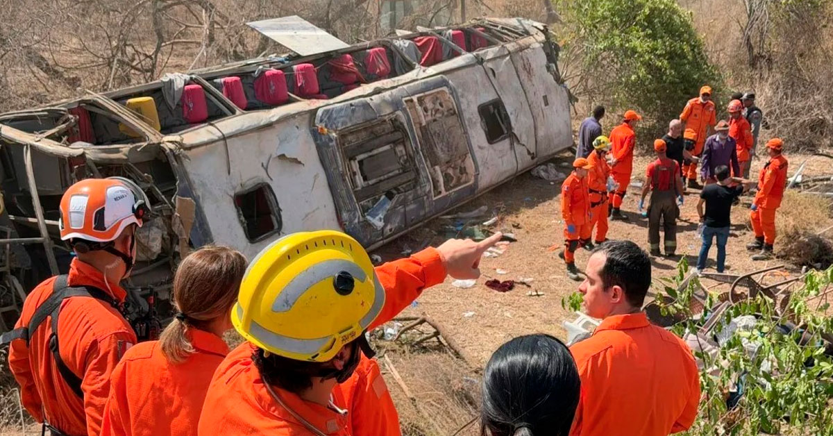Accidente de autob�s en Brasil.