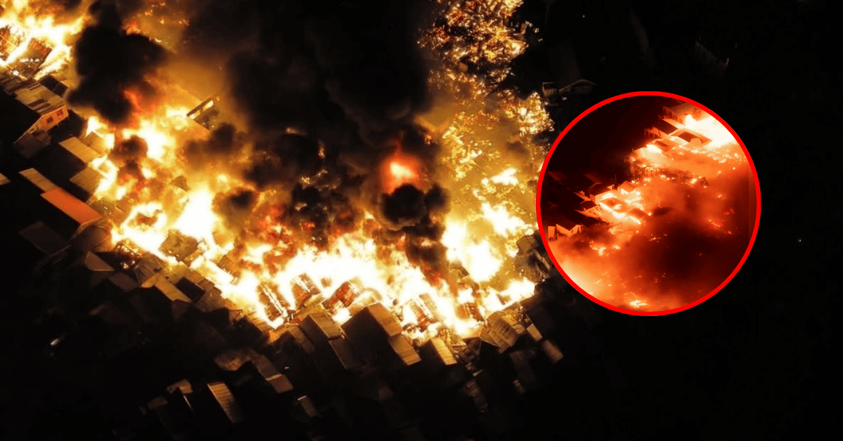 Devastador incendio arrasa con al menos mil viviendas: Diversas familias se quedaron sin hogar