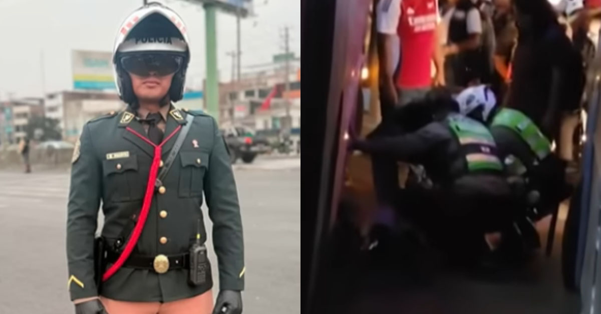 Policía lucha por su vida tras ser aplastado por dos buses de transporte público durante intervención en Pro