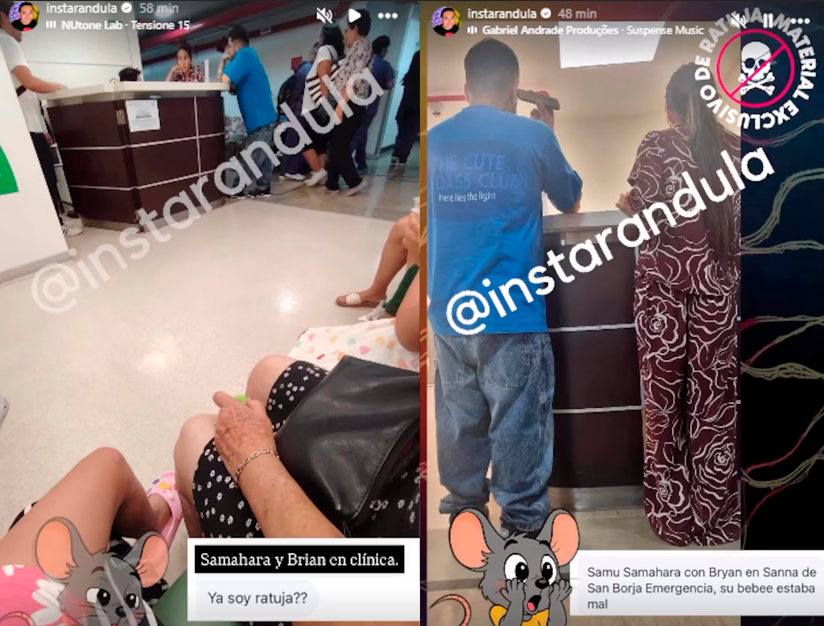 Samahara Lobat�n y Bryan Torres juntos en cl�nica.