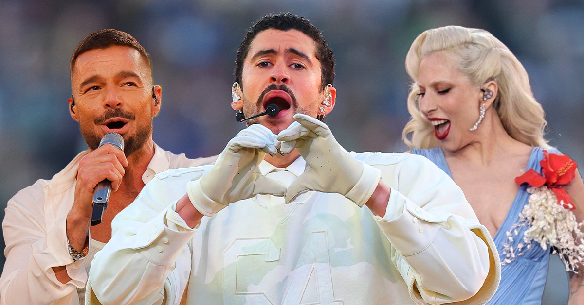 Ricky Martin, Bad Bunny y Lady Gaga en el Super Bowl.