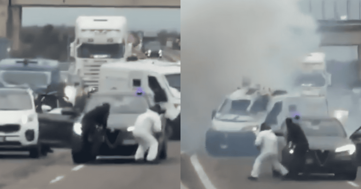 Un asalto de película: Criminales montan falso operativo policial y fugan con motín millonario usando explosivos