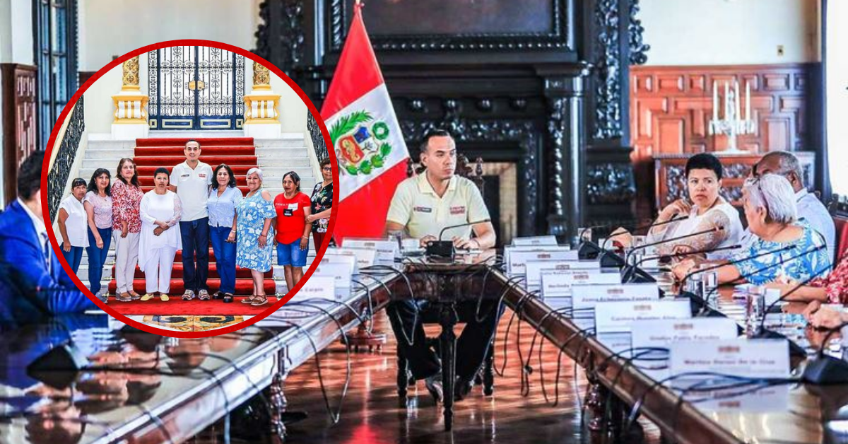 José Jerí se reunió representantes del programa de vaso de leche
