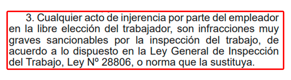 Normas reglamentarias relativas a obligaci�n del empleador.