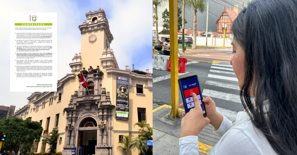Municipalidad de Miraflores reporta vulneración de su app y bloquea acceso irregular a datos tributarios