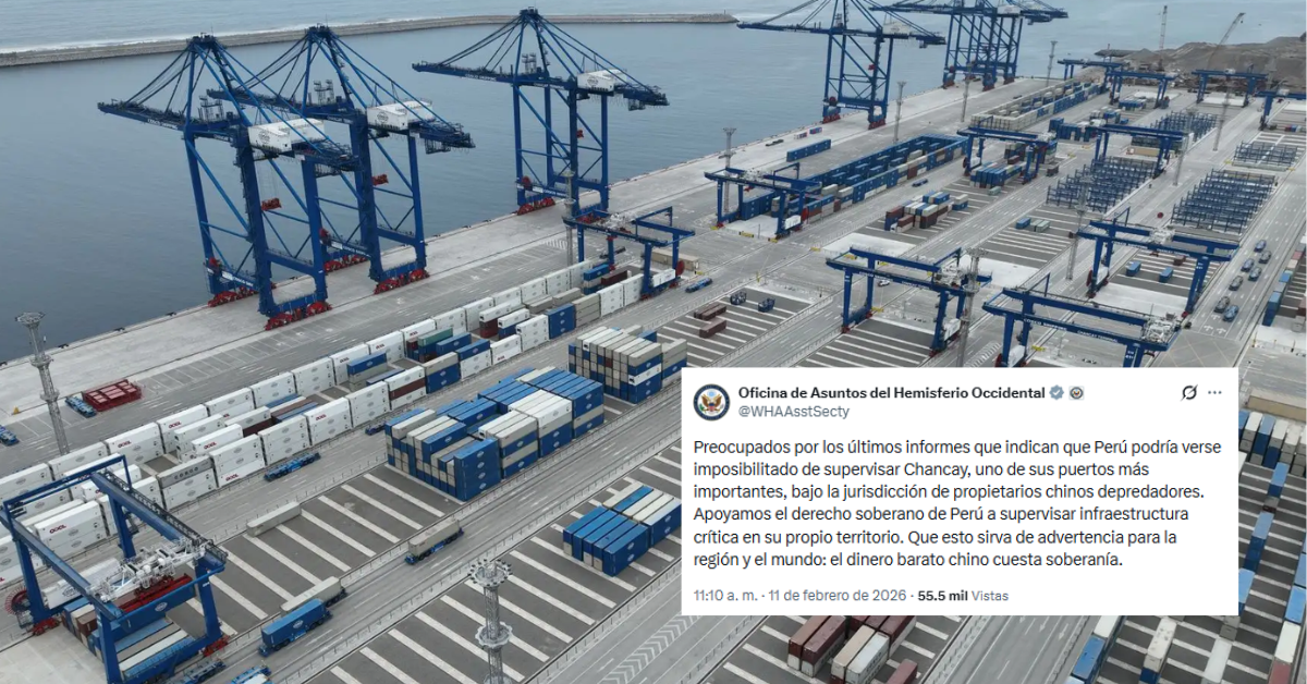 Embajador de EE.UU. advierte sobre puerto de Chancay: "El dinero barato chino cuesta soberanía"