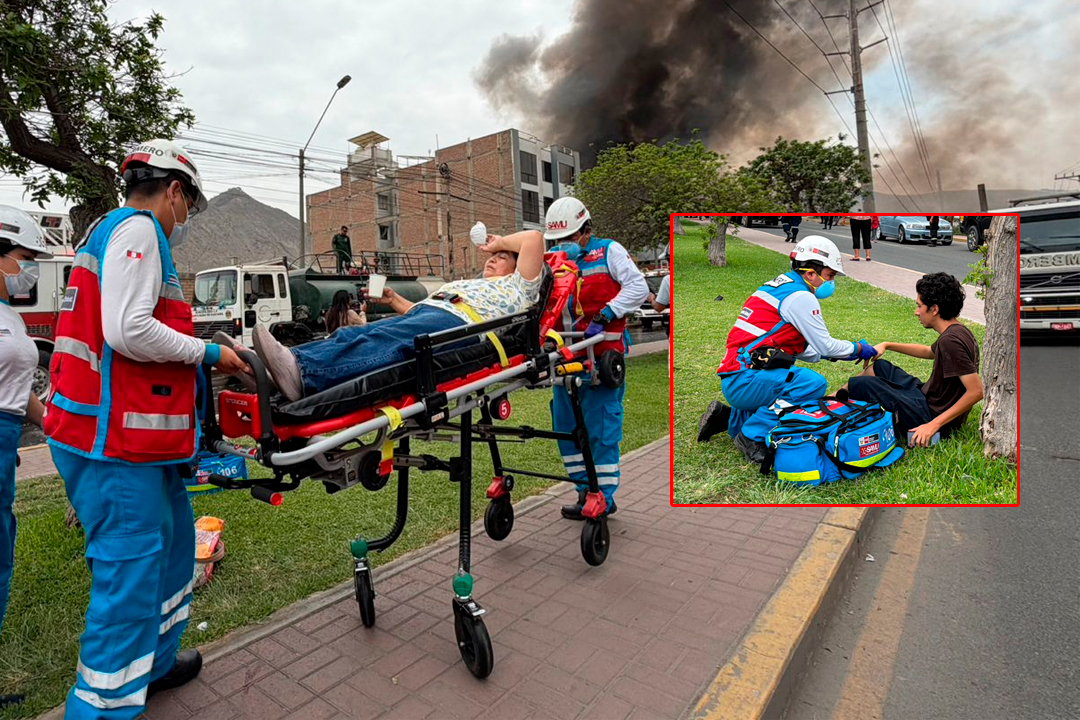 Se presentaron afectados por humo, dos casos de hipertensi�n, dos heridas y un cuadro de ansiedad.