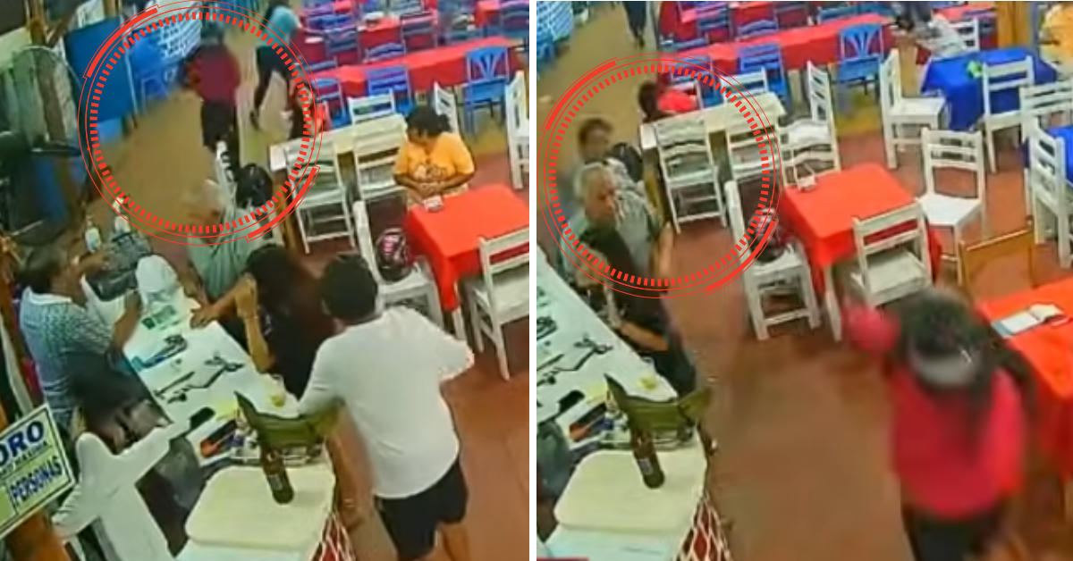 Hijo impide que ladrón atente contra la vida de su padre en restaurante en Barranca