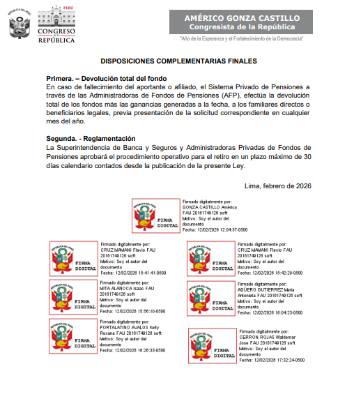 Devolución para herederos