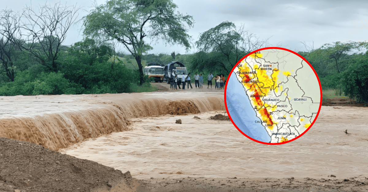 Más de 100 provincias del Perú en ALERTA ROJA ante posible activación de quebradas por lluvias intensas