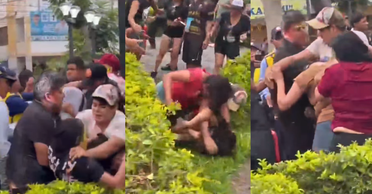 Día de San Valentín: Violenta pelea a golpes en carnavales en Lurín desata CAOS en plena calle