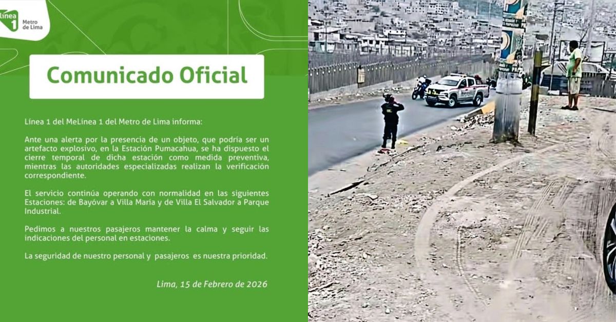 Línea 1 del Metro de Lima: Cierran por breves minutos estación Pumacahua por presunto artefacto explosivo