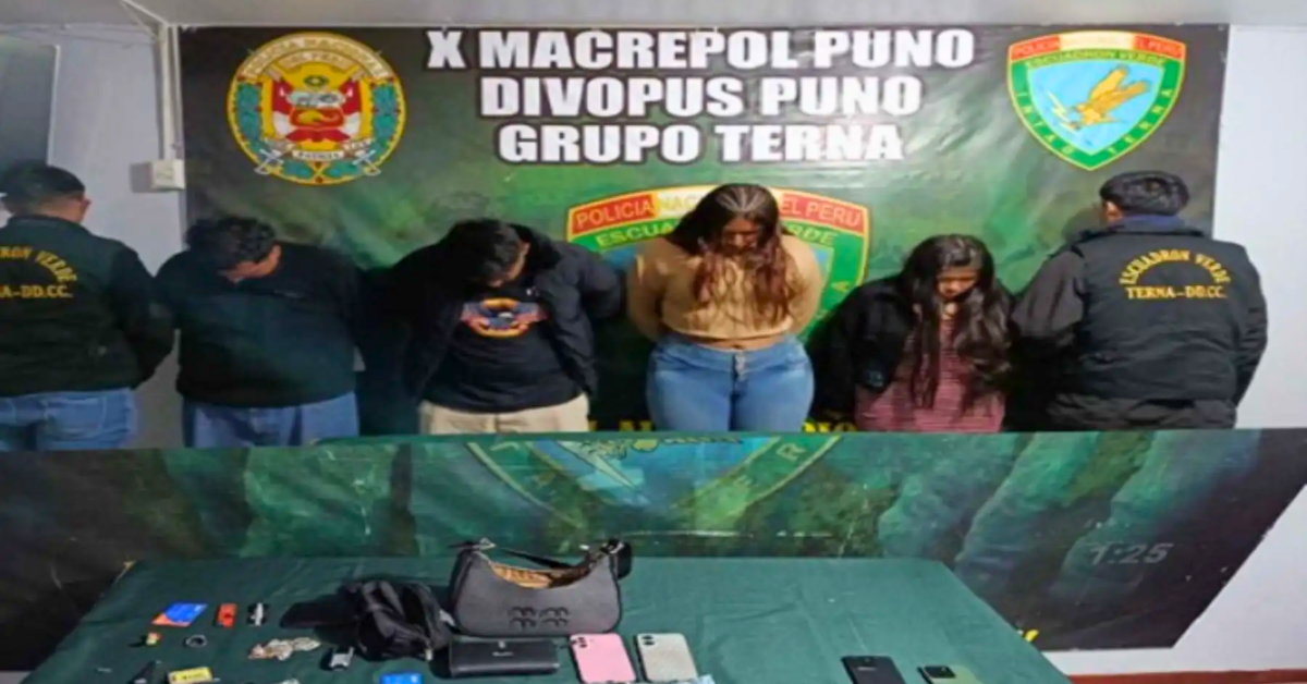 Puno: PNP captura banda criminal "Los Babys de Melgar" y detiene a cuatro jóvenes por robo