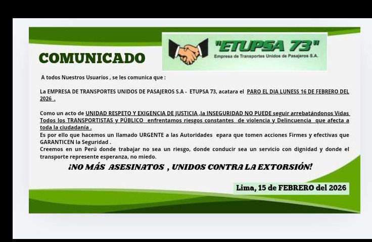 Comunicado Etupsa 73