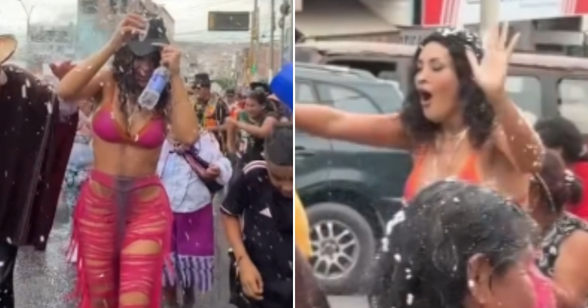 Michelle Soifer termina empapada y cubierta de pintura durante festejo de carnavales: "Destruida quedé"