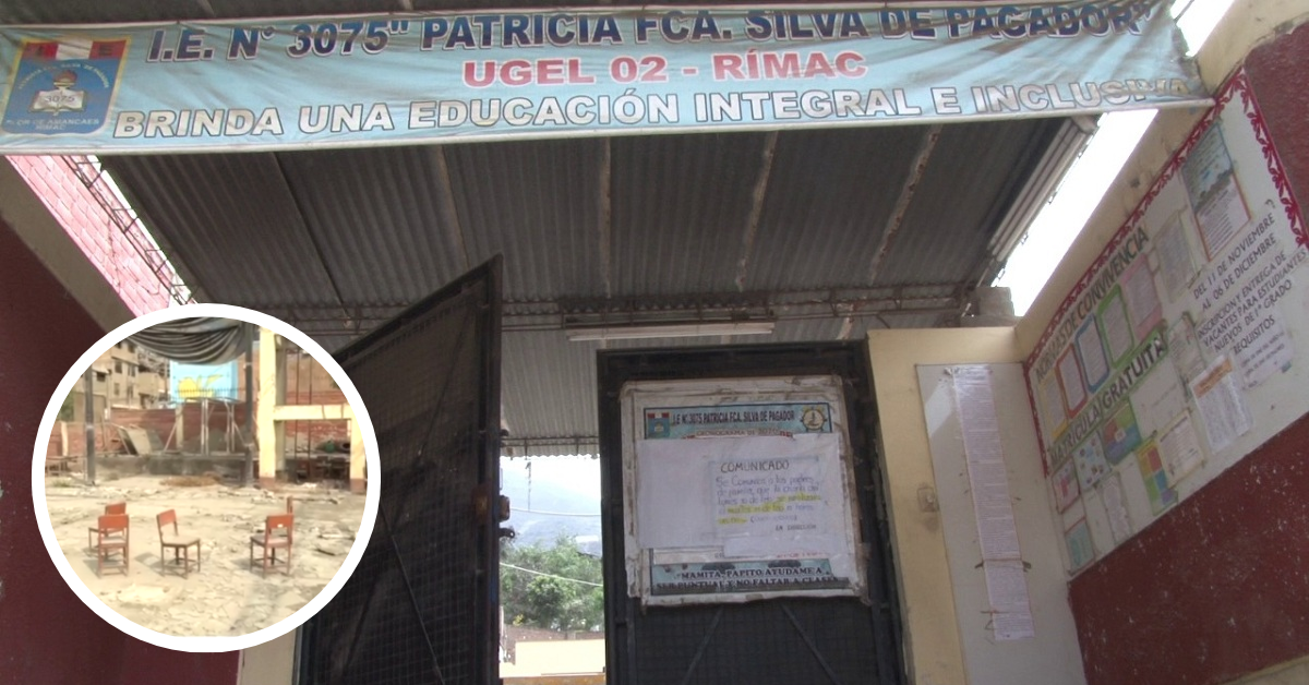 Colegio del Rímac se cae a pedazos a pocas semanas de inicio de clases: Padres de familia piden apoyo al Minedu