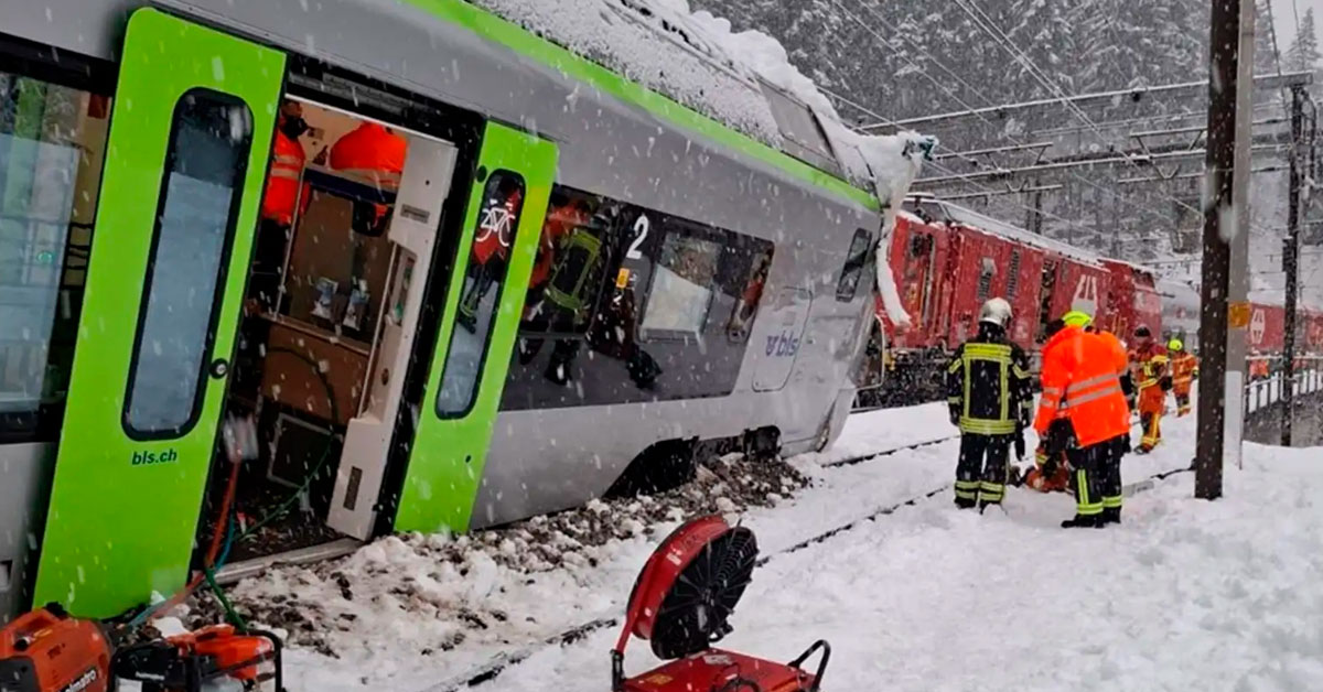 Accidente en las vías del tren: Descarrilamiento deja varios pasajeros heridos tras avalancha