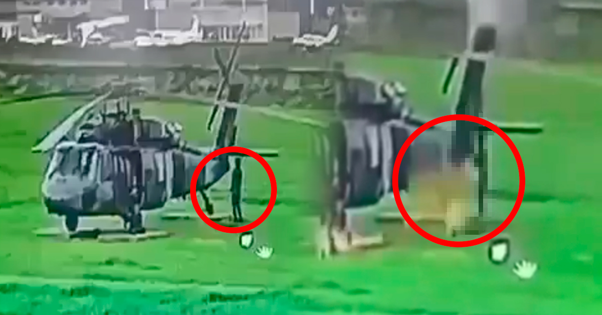 Impactante: Soldado sobrevive tras caerle un rayo mientras vigilaba helicóptero en su base