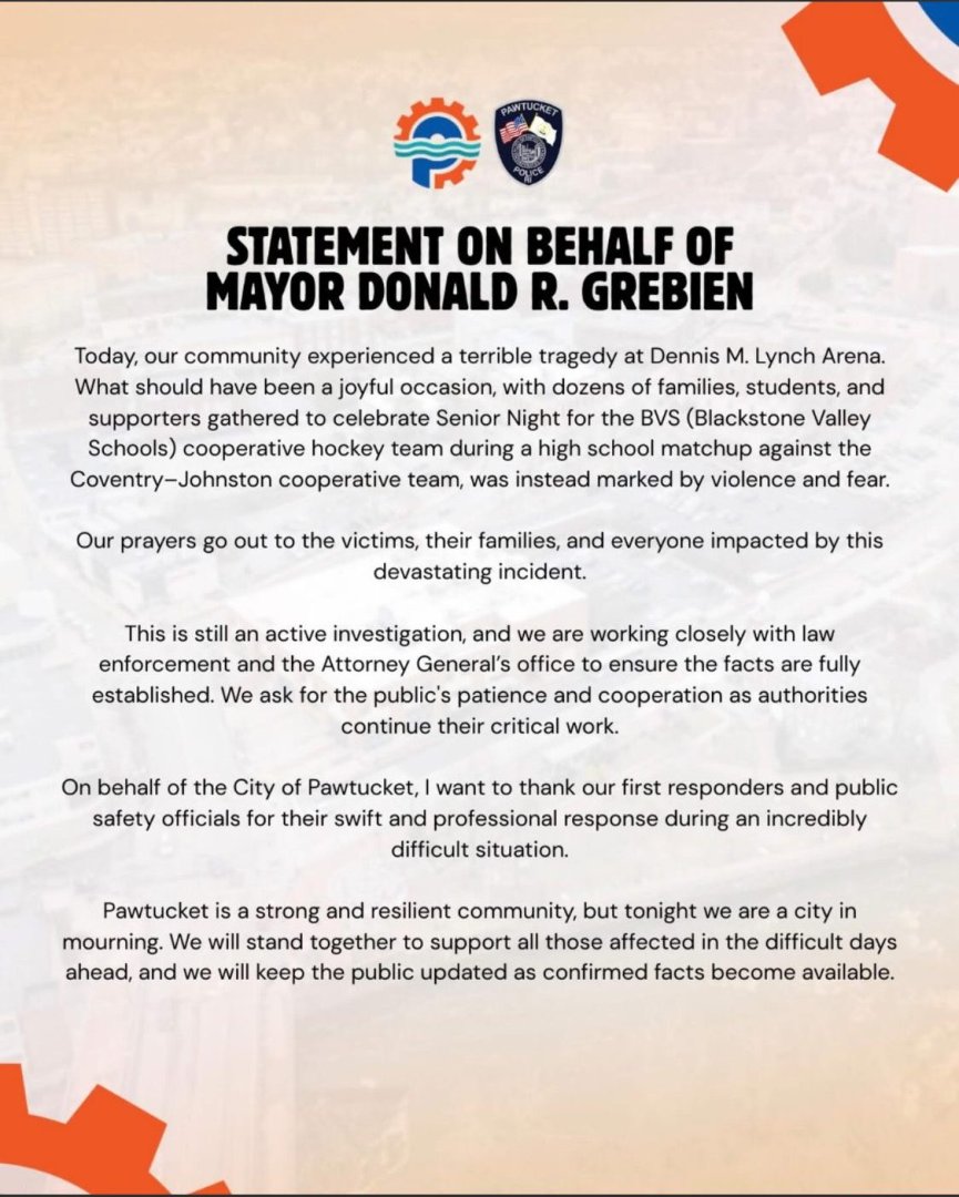 Comunicado emitido por la ciudad de Pawtucket.