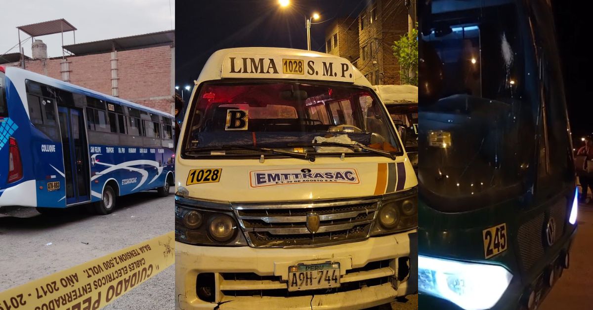 Tres ataques contra transportistas en una noche: 'Los Azules de Collique', 'Los Loritos' y una combi