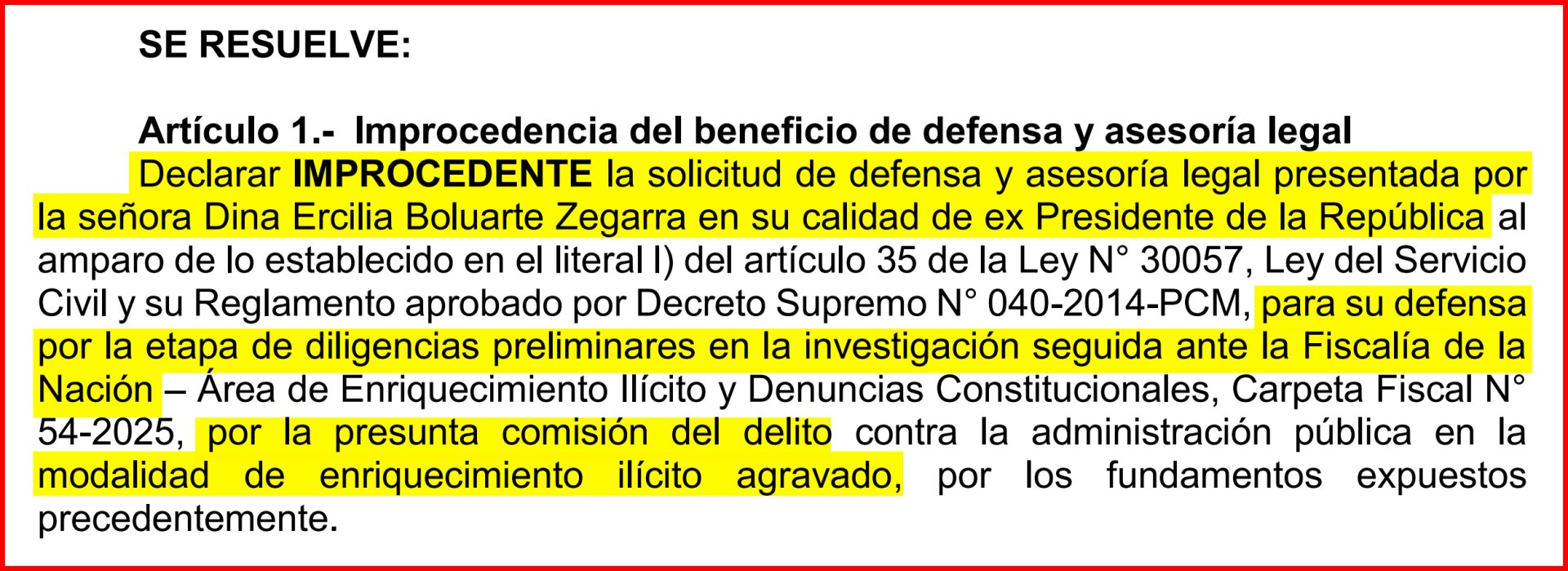 Resoluci�n de Subsecretar�a de Palacio.